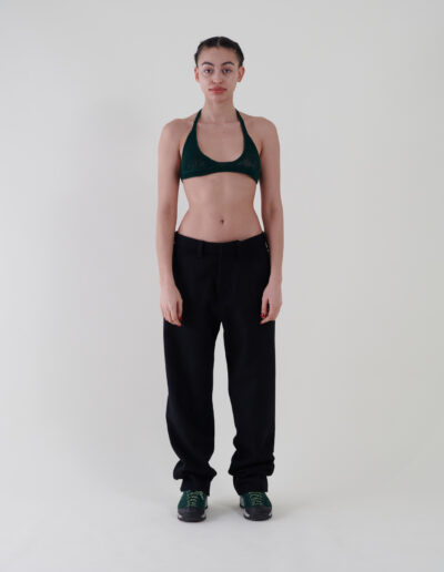 Sustainable fashion with upcycled wool tailored trousers from Aldwin Teva William