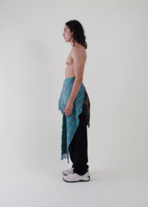 Sustainable fashion with upcycled woolen tartan skirt from Aldwin Teva William