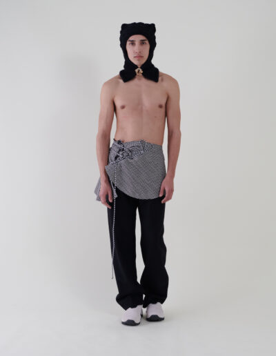 Sustainable fashion with upcycled cashmere knitted balaclava from Aldwin Teva William