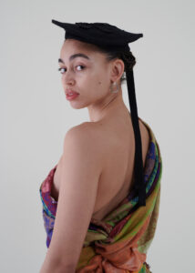 Sustainable fashion with upcycled wool beret from Aldwin Teva William
