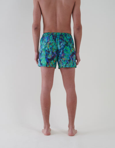 Sustainable fashion with snakeskin print sustainable tencel boxer shorts from Aldwin Teva William