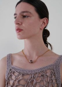 Sustainable fashion with upcycled friendship knot necklace from Aldwin Teva William
