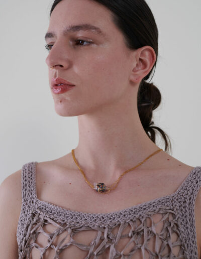 Sustainable fashion with upcycled friendship knot necklace from Aldwin Teva William